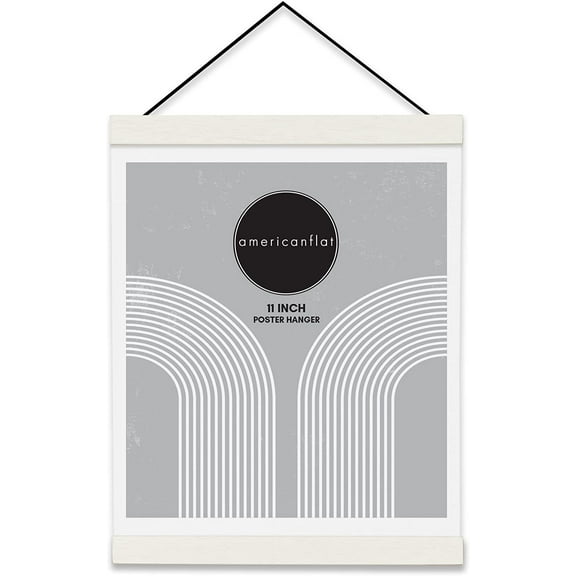 Americanflat 11 Inch White Magnetic Poster Frames, Wooden Poster Hanger Frame for Posters, Prints, Photos, Pictures, Maps, Scrolls, Art Prints and Canvas Artwork