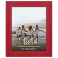 thumbnail image 1 of Americanflat 11x14 Picture Frame Polished Crystal Clear Glass Hampton Collection Distressed Frames Wall - Red, 1 of 8