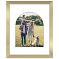thumbnail image 1 of Americanflat 11x14 Picture Frame with Arch-Shaped Mat Shatter-Resistant Glass elevate cherished photos - Gold, 1 of 8
