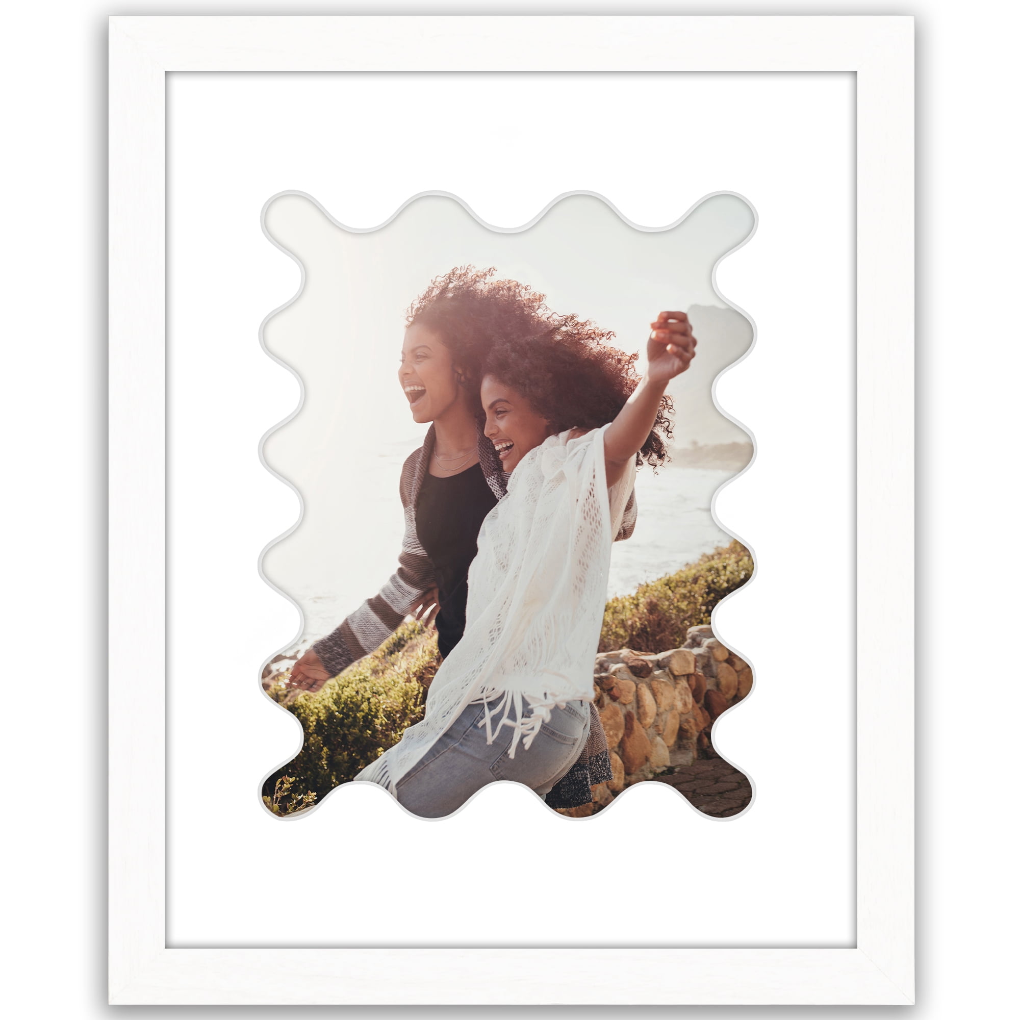 Americanflat 11x14 Picture Frame with Shatter-Resistant Glass elevate cherished photos unique expertly - White