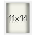 thumbnail image 1 of Americanflat 11" x 14"Shadow Box Frame with Shatter-Resistant Glass - Large Shadow Box Display Case for Tabletop and Wall Display - White, 1 of 8