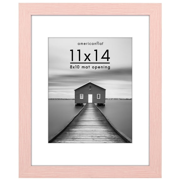 Americanflat 11"x14" Wide Molding Picture Frame - Pink
