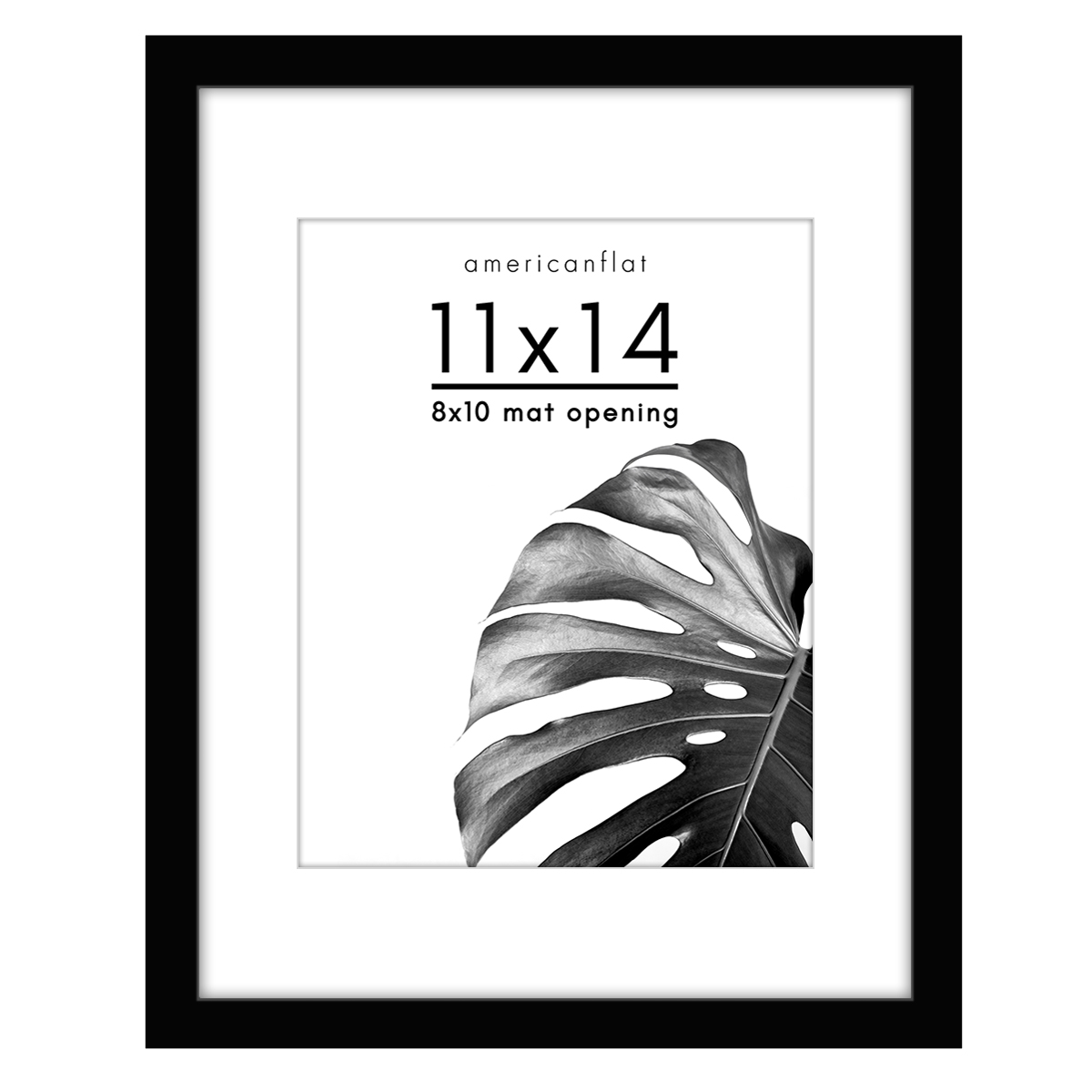 Trademark Fine Art HeavyDuty 11x14 Wood Picture Frame with 8x10 White