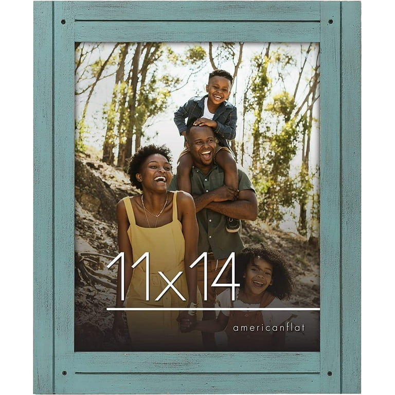 11X14 Rustic Blue Picture Frame With Plexiglass Holder 11X14 Rustic Blue Picture Frame With Plexiglass Holder