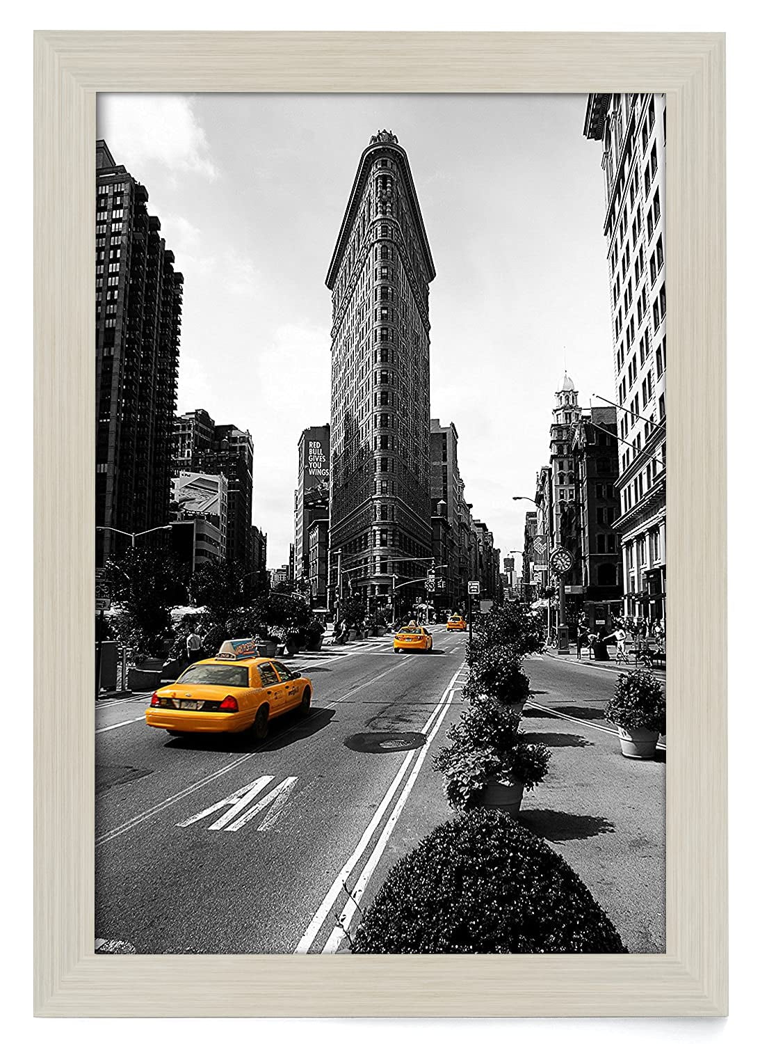 Americanflat 11x17 Light Wood Picture Frame, Legal Sized Paper Display. Shatter-Resistant Glass. Hanging Hardware Included