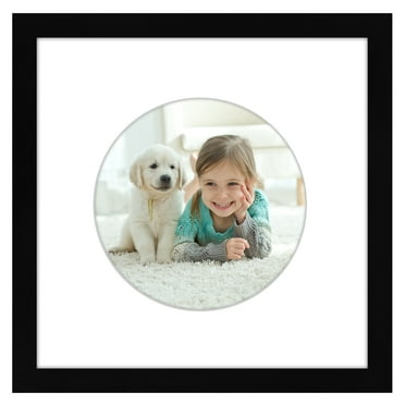 Americanflat 12" x 12" with Round-Shaped Mat - Black