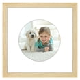 thumbnail image 1 of Americanflat 12x12 Frame with Shatter-Resistant Glass round shaped natural elevate cherished photos unique - Oak, 1 of 8