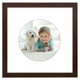 thumbnail image 1 of Americanflat 12x12 Frame with Shatter-Resistant Glass with Round-Shaped Mat cherished photos unique crafted - Walnut, 1 of 8