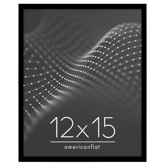 Americanflat 12" x 15" Poster Frame - Perfect for Photos and Artwork - Black