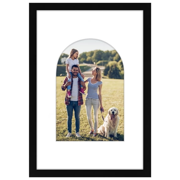 Americanflat 12x18 Picture Frame shaped elevate cherished photos unique expertly crafted border durable - Black