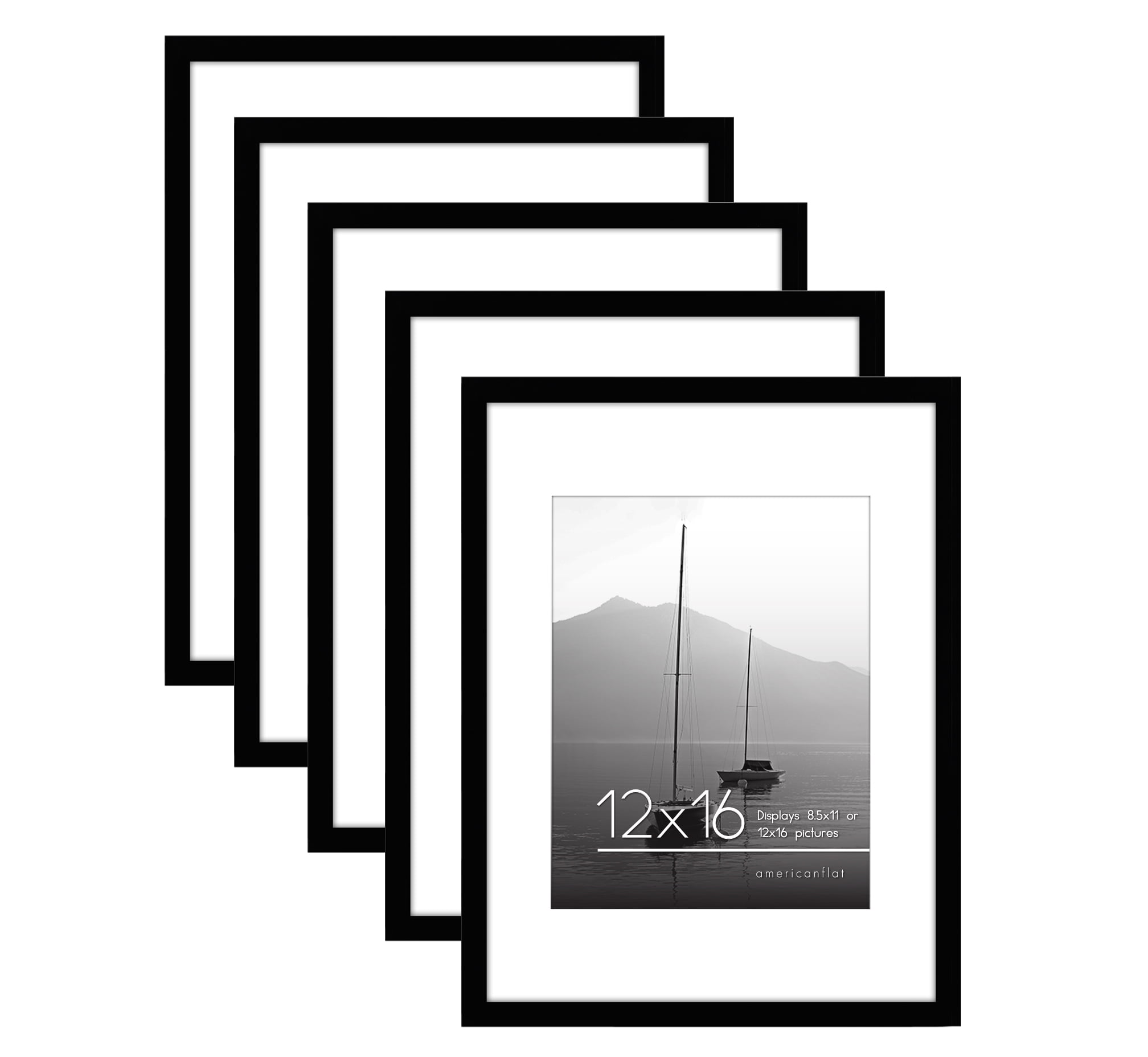 Fxojyvo Black 12 x 16 Frame Set of 4, Display Picture 10 x 14 with Mat or  12x16 Without Mat, Wall Hanging Large Picture Frame for Diamond Art  Painting