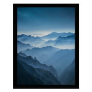Americanflat 12x16 Picture Frame in Black - Composite Wood with Shatter Resistant Glass - Horizontal and Vertical Formats for Wall