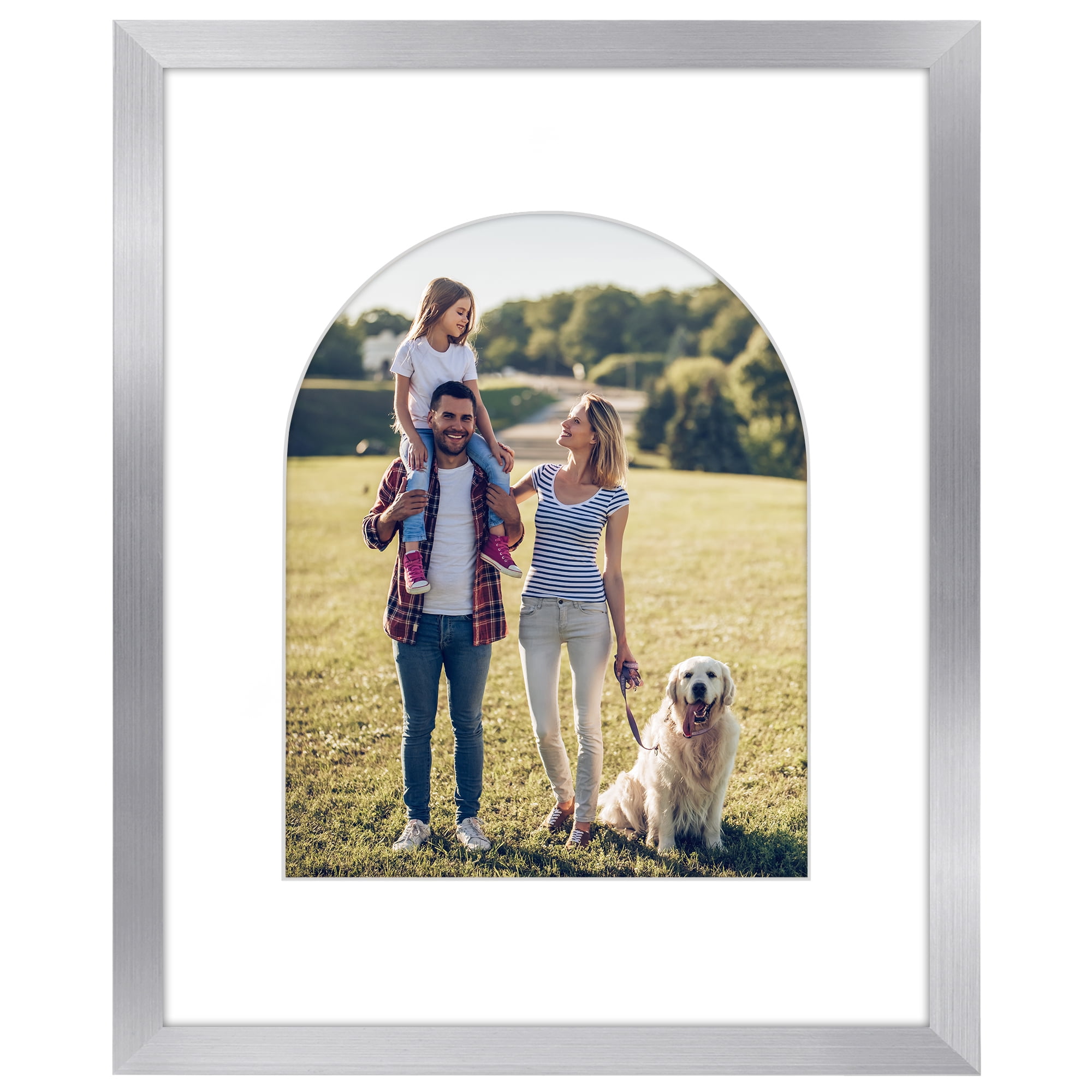 Americanflat 16x20 Picture Frame shaped elevate cherished photos unique expertly crafted border durable - Silver