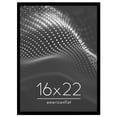 thumbnail image 1 of Americanflat 16x22 Picture Frame with Polished Plexiglass Streamline Collection Thin Border Wall - Black, 1 of 8