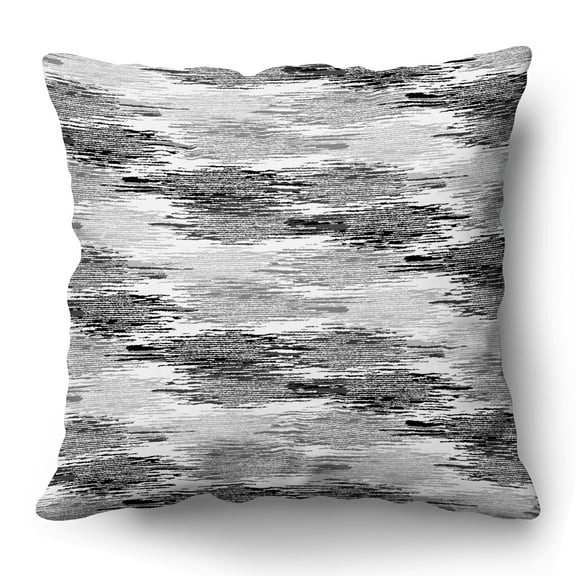 Americanflat 16"x16" Abstract Blurred Throw Pillow with Premium Polyester - Black
