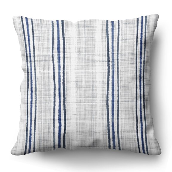 Americanflat 16"x16" Striped Pattern Throw Pillow with Premium Polyester - Navy