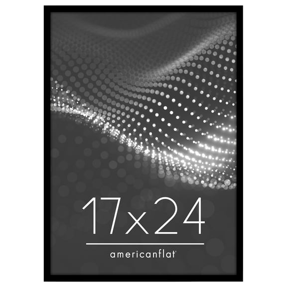 Americanflat 17" x 24" Poster Frame - Perfect for Photos and Artwork - Black