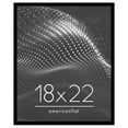thumbnail image 1 of Americanflat 18x22 Picture Frame with Polished Plexiglass Streamline Collection Thin Border Wall - Black, 1 of 8