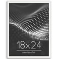 thumbnail image 1 of Americanflat 18x24 Poster Frame with Polished Plexiglass Streamline Collection Thin Border Wall - White, 1 of 7