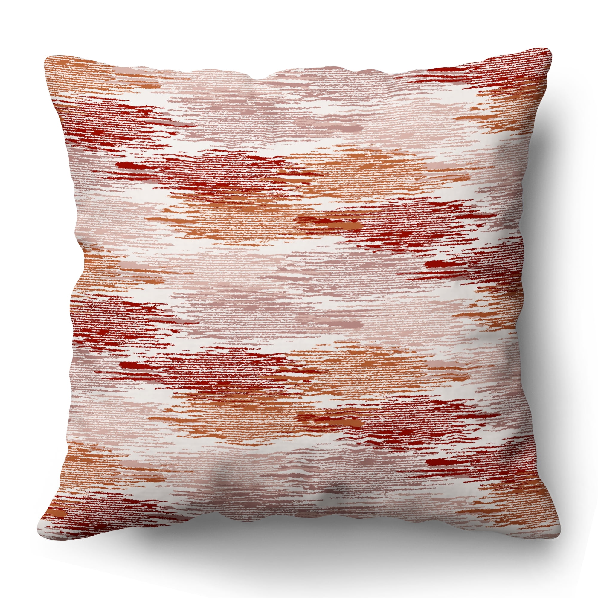 Americanflat 18"x18" Abstract Blurred Throw Pillow with Premium Polyester - Red