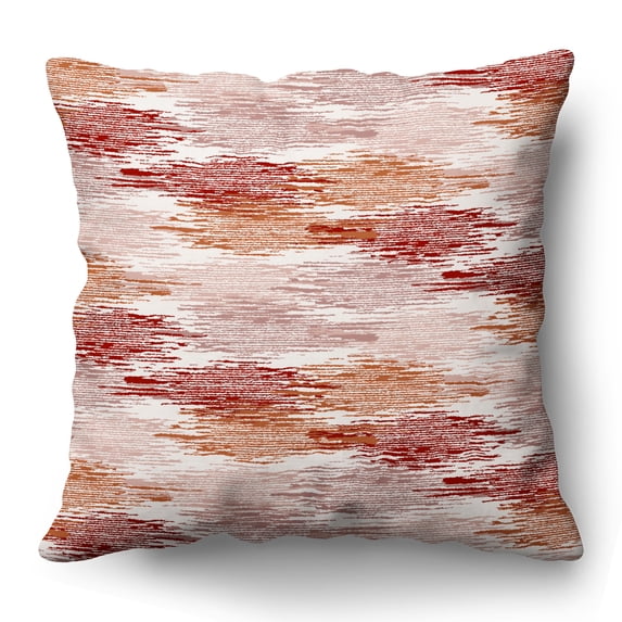Americanflat 18"x18" Abstract Blurred Throw Pillow with Premium Polyester - Red