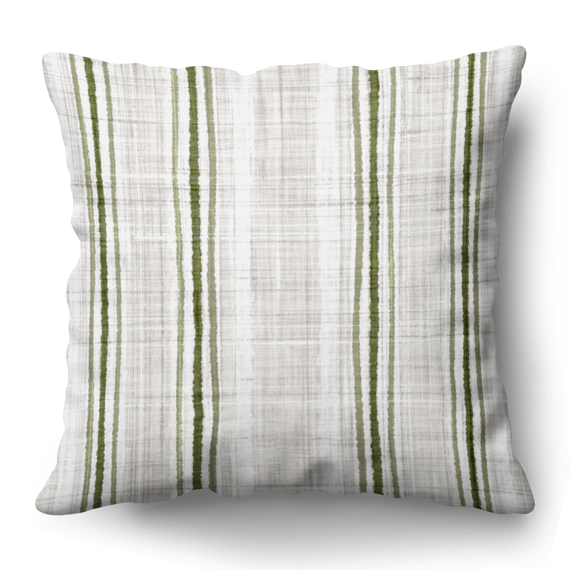 Americanflat 18"x18" Striped Pattern Throw Pillow with Premium Polyester - Green