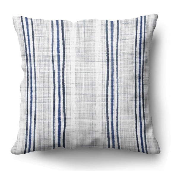 Americanflat 18"x18" Striped Pattern Throw Pillow with Premium Polyester - Navy
