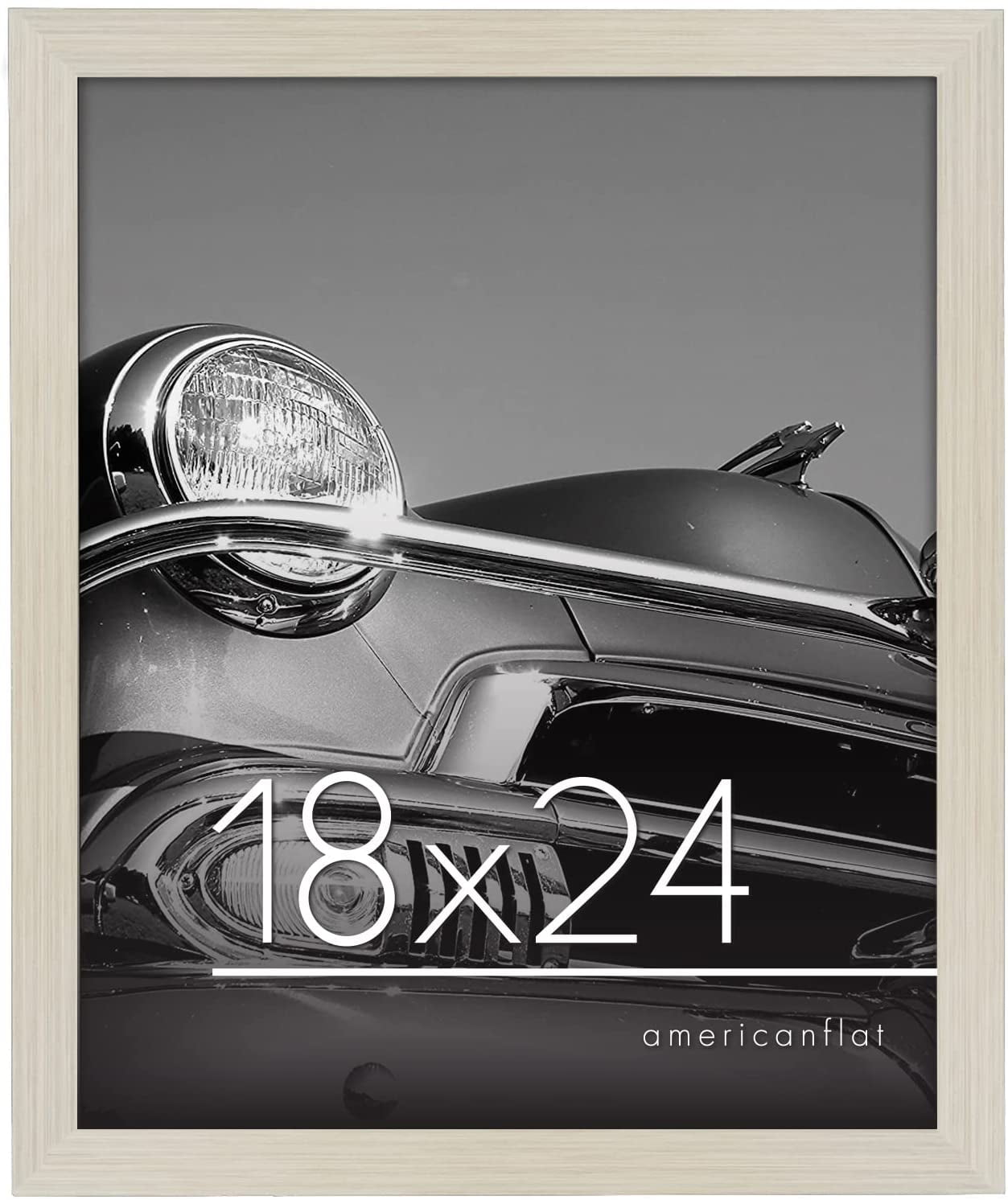 Americanflat 18x24 Poster Frame in Light Wood with Polished Plexiglass-Horizontal and Vertical Formats with Included Hanging Hardware