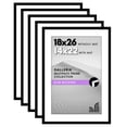 thumbnail image 1 of Americanflat 18x26 Poster Frame with Polished Plexiglass - Set of 5 - Use as 14x22 Frame with Mat or Display 18x26 Photo Without Mat - Galleria Collection - Picture Frames for Wall Display - Black, 1 of 7