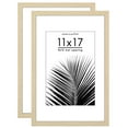 thumbnail image 1 of Americanflat 11x17 Picture Frame with Polished Plexiglass with 8x12 Mat 2 Pack Display Photo - Natural Oak, 1 of 8