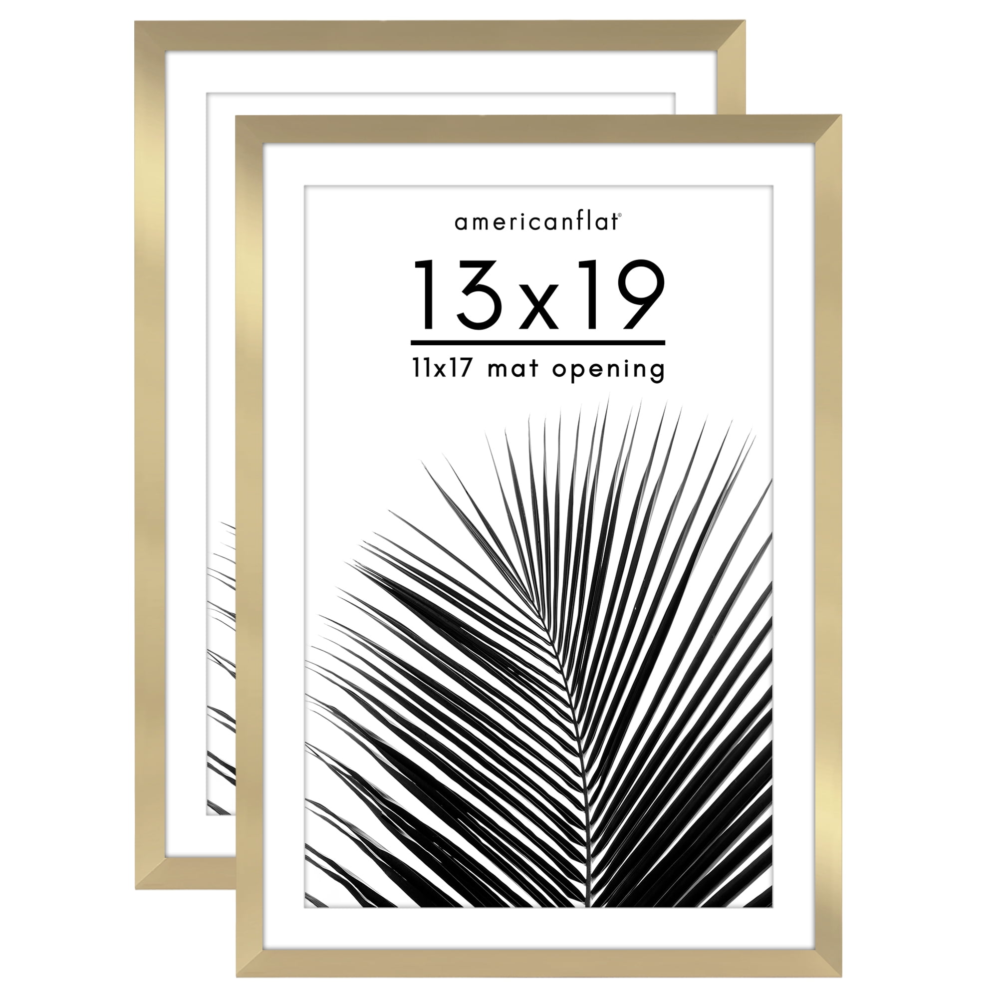 Americanflat 13x19 Picture Frame with Polished Plexiglass with 11x17 ...