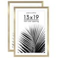 thumbnail image 1 of Americanflat 2 Pack of 13x19 Frames with 11x17 Mat - Plexiglass Cover - Gold, 1 of 7