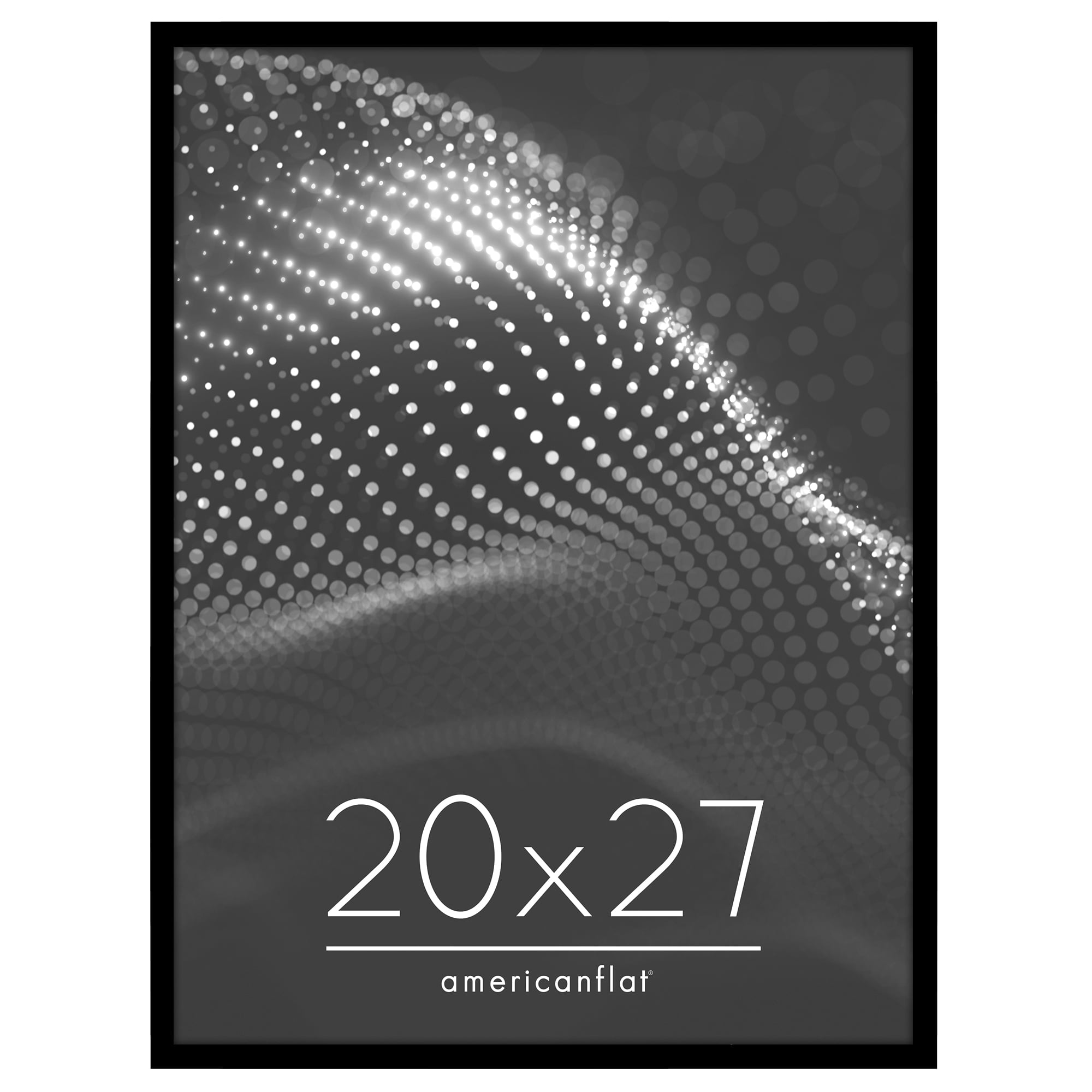 Americanflat 20x27 Picture Frame with Polished Plexiglass Streamline Collection Thin Border Wall - Black