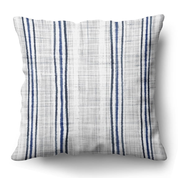 Americanflat 20"x20" Striped Pattern Throw Pillow with Premium Polyester - Navy