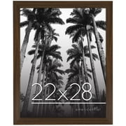 Americanflat 22x28 Poster Frame in Walnut - Composite Wood with Polished Plexiglass - Horizontal and Vertical Formats for Wall with Included Hanging Hardware Walnut 22x28 Frame