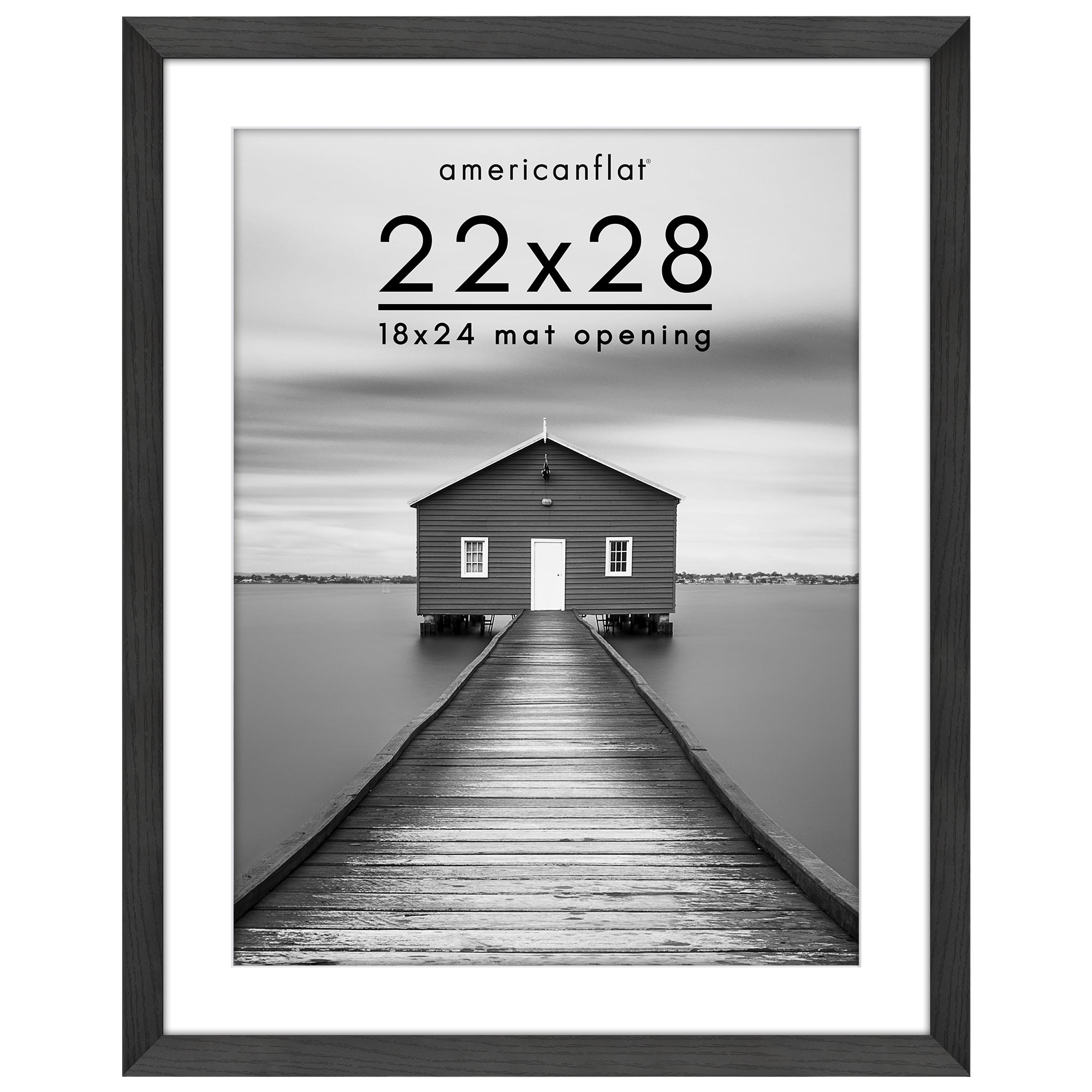 Americanflat 22x28 Wide Molding Picture Frame - Black - Walmart.com