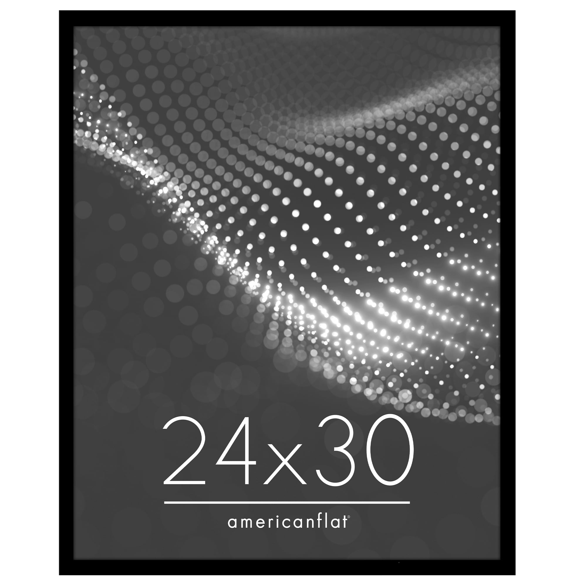 Americanflat 24x30 Picture Frame with Polished Plexiglass Streamline Collection Thin Border Wall - Black