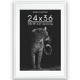 thumbnail image 1 of Americanflat 24x36 Poster Frame with Polished Plexiglass with 20x30 Mat Display Photo Soho Collection - White, 1 of 8