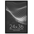 thumbnail image 1 of Americanflat 24x36 Poster Frame with Polished Plexiglass Streamline Collection Thin Border Wall - Black, 1 of 6