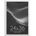 thumbnail image 1 of Americanflat 24x36 Poster Frame with Polished Plexiglass Streamline Collection Thin Border Wall - White, 1 of 6
