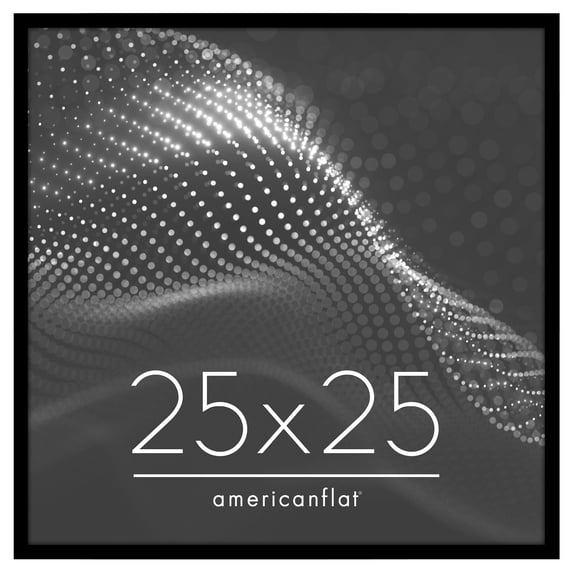 Americanflat 25" x 25" Poster Frame - Perfect for Photos and Artwork - Black