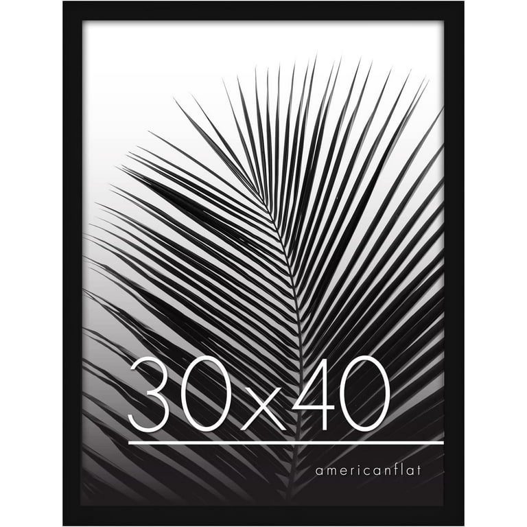 30x40 Frame Brown Picture Frame - Complete Modern 30x40 Poster Frame  Includes UV Acrylic Shatter