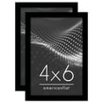 thumbnail image 1 of Americanflat 4x6 Picture Frame with Shatter-Resistant Glass 2 Pack Streamline Collection Thin Border - Black, 1 of 8