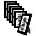 thumbnail image 1 of Americanflat 4x6 Picture Frame with Polished Plexiglass 6 Pack Signature Collection Frames Photo Wall - Black, 1 of 5