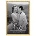 thumbnail image 1 of Americanflat 4x6 Picture Frame with Shatter-Resistant Glass Metal Rope Style Textured Detailing Modern - Gold, 1 of 9