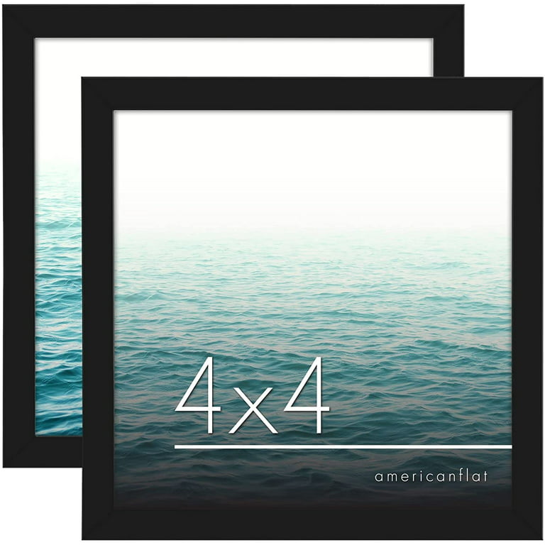 4x6 Photo Black Picture Frame 2 Pack Glass Pane Portrait Landscape FREE  SHIPPING