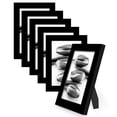 thumbnail image 1 of Americanflat 4x6 Picture Frame with Polished Plexiglass 6 Pack Signature Collection Frames Photo Wall - Black, 1 of 5