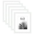 thumbnail image 1 of Americanflat 5 Pack of 8x10 Frames with 5x7 Mat - Plexiglass Cover - White, 1 of 8