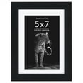 thumbnail image 1 of Americanflat 5x7 Picture Frame with Shatter-Resistant Glass with 4x6 Mat Display Photo Soho Collection - Black, 1 of 8