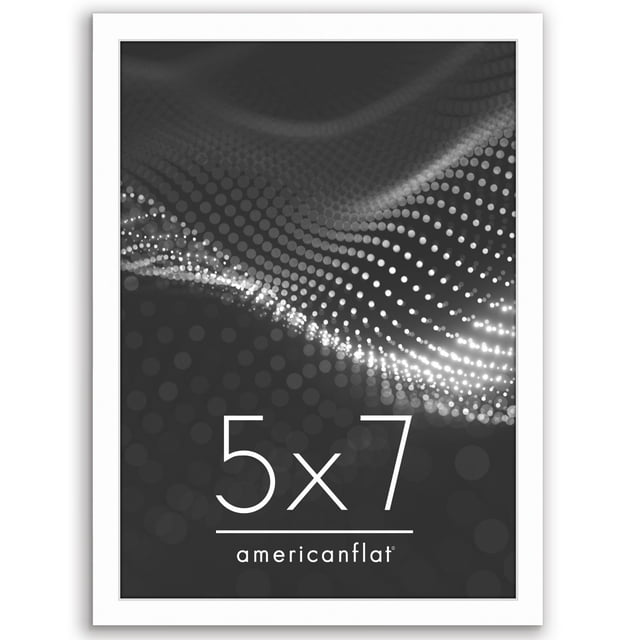 Americanflat 5" x 7" Picture Frame - Modern Design, Shatter-Resistant Glass, PVC Frame - White
